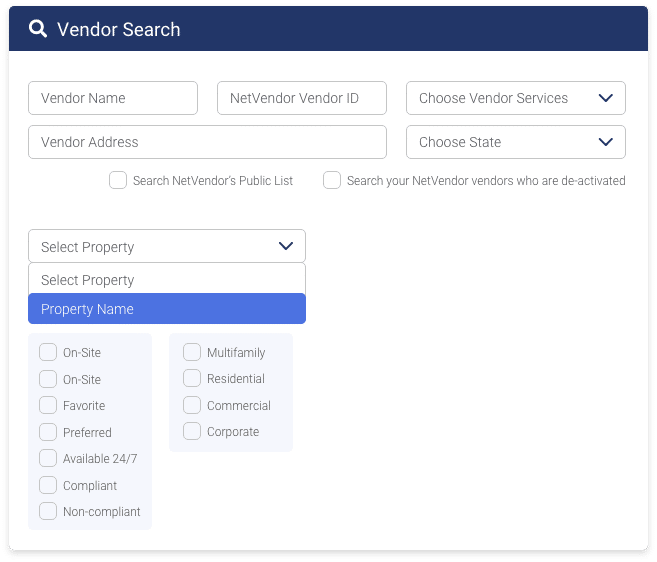 NetVendor vendor search for property managers