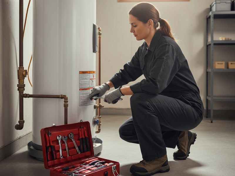 approved construction vendor performing a repair