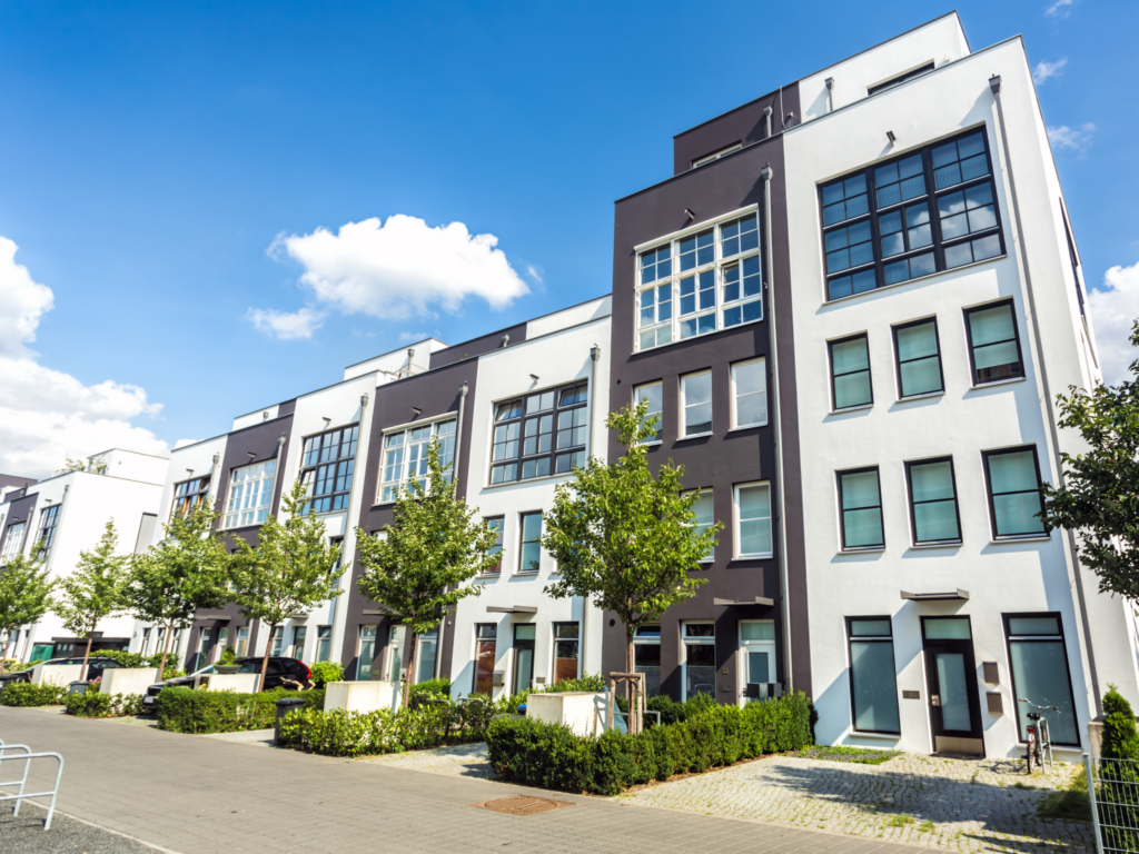 Aerial view of multiple multifamily apartment communities representing portfolio-level vendor risk